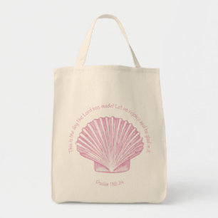 Psalm 118:24 This is the Day with Seashell Tote Bag