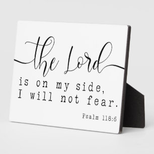Psalm 118:6 Bible Scripture Farmhouse Sign  Plaque