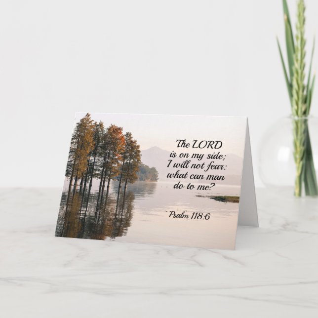 Psalm 118:6 Lord is on my side I will not fear Card (Front)