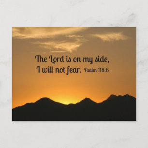 Psalm 118:6 The Lord is on my side... Postcard
