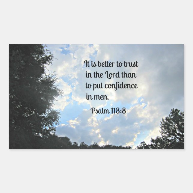 Psalm 118:8 rectangular sticker (Front)
