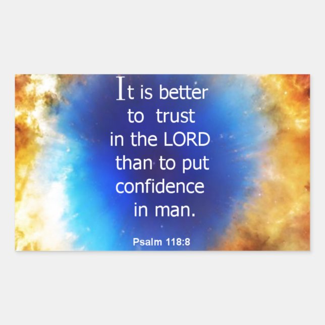 Psalm 118:8 rectangular sticker (Front)