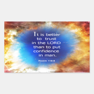 Psalm 118:8 rectangular sticker