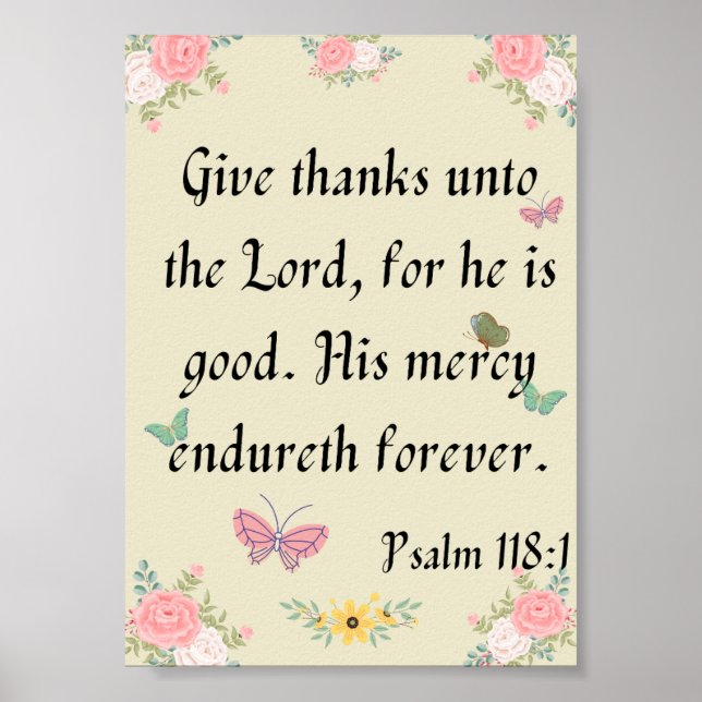  Psalm 118 Poster (Front)