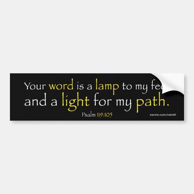 Psalm 119:105 bumper sticker (Front)