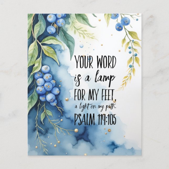 Psalm 119:105 Christian Bible Verse on Image (Front)