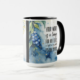 Psalm 119:105 Christian Bible Verse on Image Mug