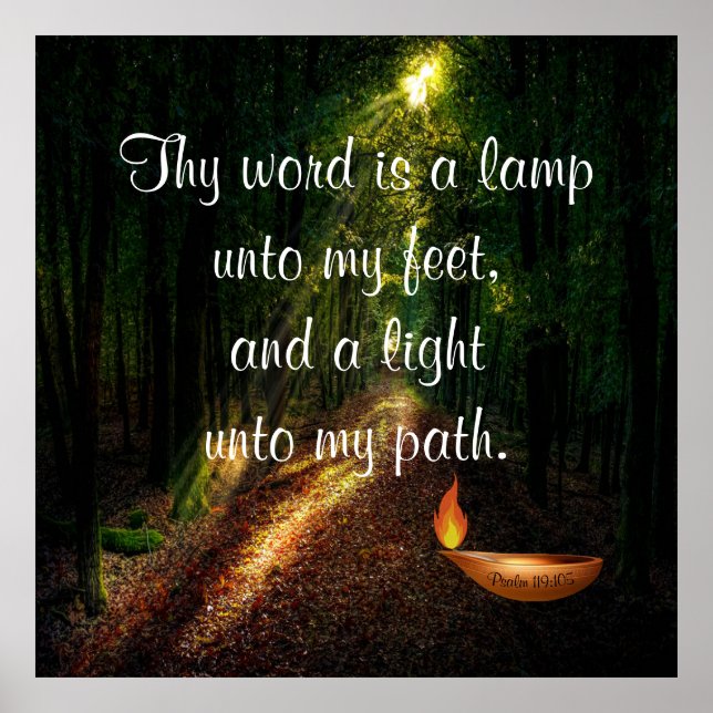 Psalm 119:105 Poster (Front)