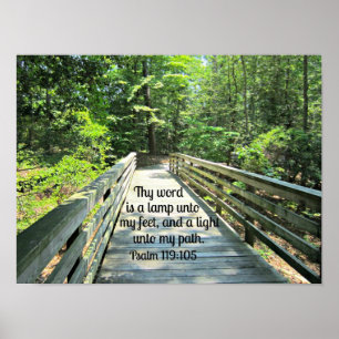 Psalm 119:105 Thy word is a lamp... Poster