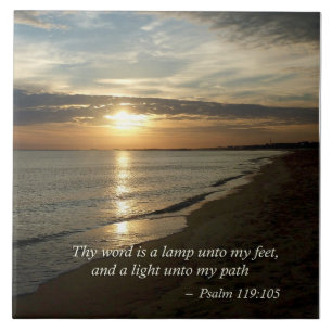 Psalm 119:105 Thy word is a lamp Tile