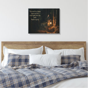 Psalm 119 :105 Thy Word is a Lamp to My Feet Quote Canvas Print