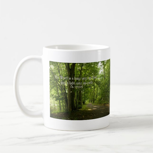 Psalm 119:105 Thy word is a lamp unto my feet Coffee Mug (Left)