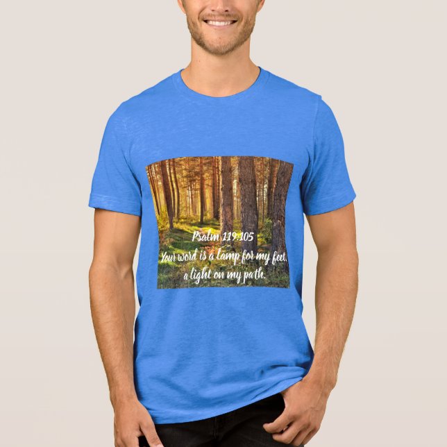 Psalm 119:105 Tri-Blend shirt (Front)