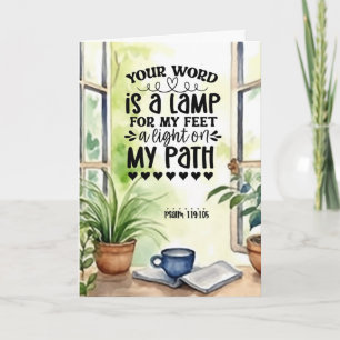 Psalm 119:105 Your Word is a Lamp Bible Verse Card