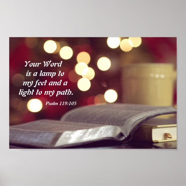 Psalm 119:105 Your Word is a Lamp to my Feet Poster (Front)