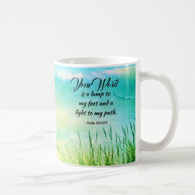 Psalm 119:105 Your Word is a lamp unto my feet Coffee Mug (Right)
