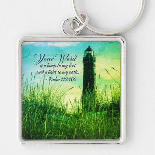 Psalm 119:105 Your Word is a lamp unto my feet Key Ring