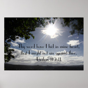 Psalm 119:11 bible verse poster