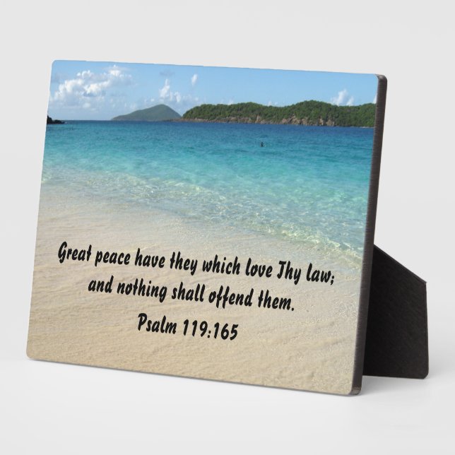 Psalm 119:165 Great peace have they which love thy Plaque (Side)