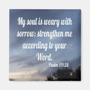 Psalm 119:28 magnet
