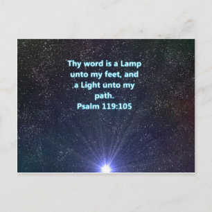 Psalm 119 bible verse postcard