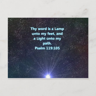 Psalm 119 bible verse postcard
