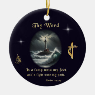 Psalm 119 ceramic tree decoration