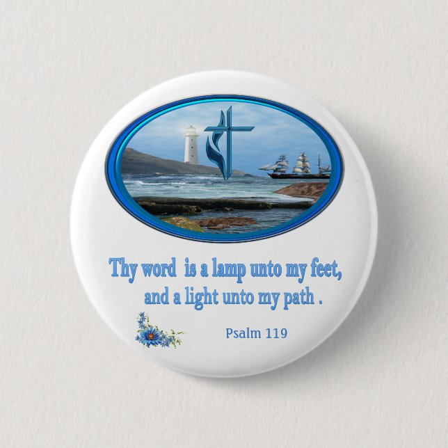 Psalm 119 Christian Clothing 6 Cm Round Badge (Front)