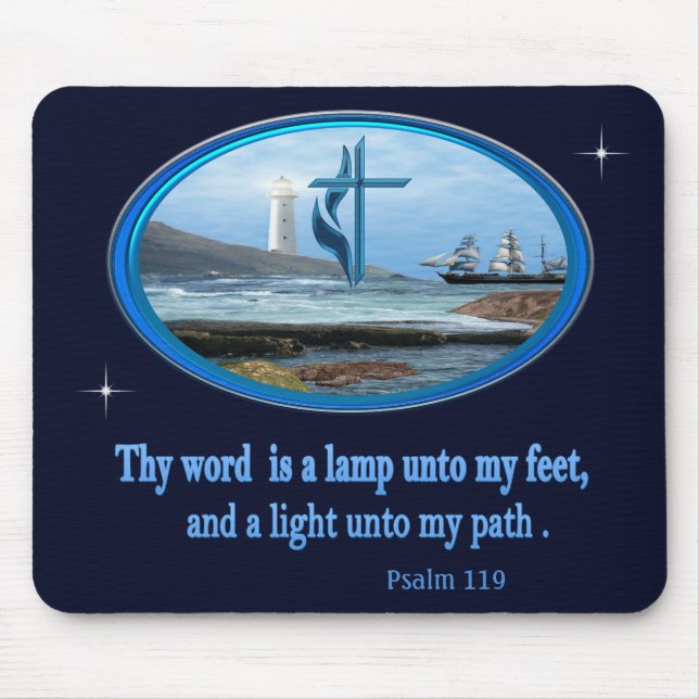 Psalm 119 Christian Clothing Mouse Mat (Front)