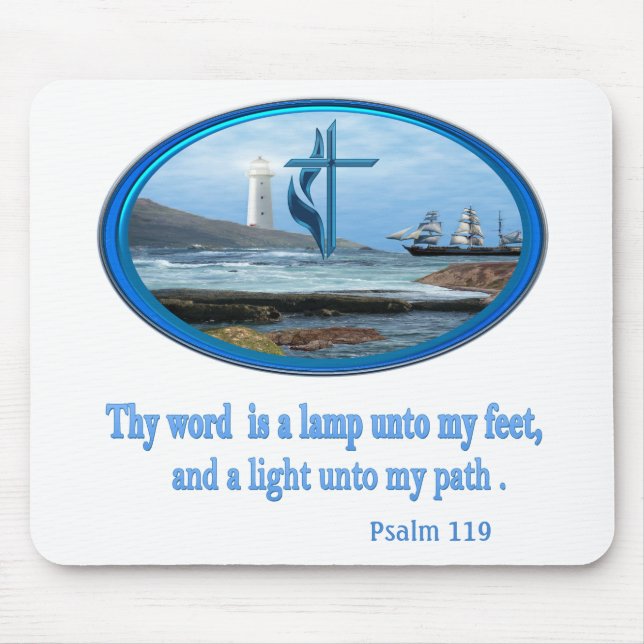 Psalm 119 Christian Clothing Mouse Mat (Front)