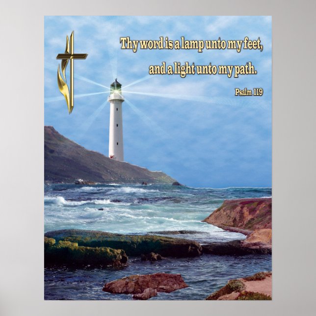 Psalm 119 Christian Poster (Front)