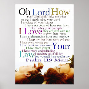 Psalm 119 Mem Thoughtful Poster