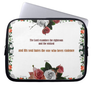 Psalm 11:5, No Violence Laptop Sleeve