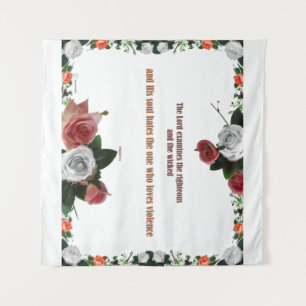 Psalm 11:5, No Violence Tapestry