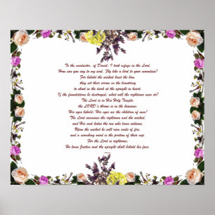 Psalm 11,  Fly like a bird to your mountain, Poster