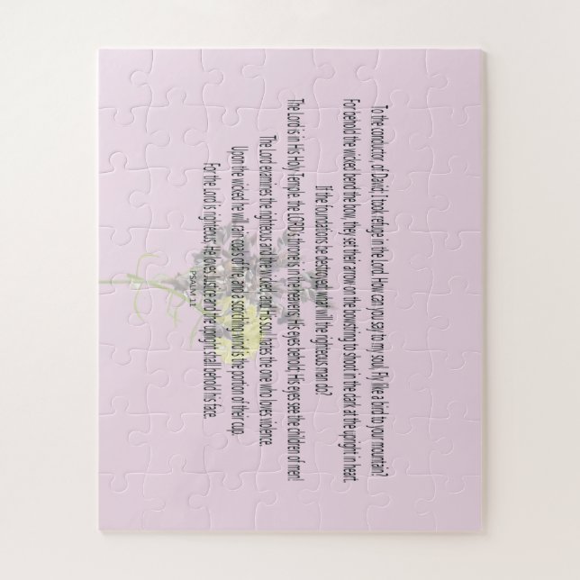 Psalm 11 Scripture Art - Divine Justice & Trust Jigsaw Puzzle (Vertical)