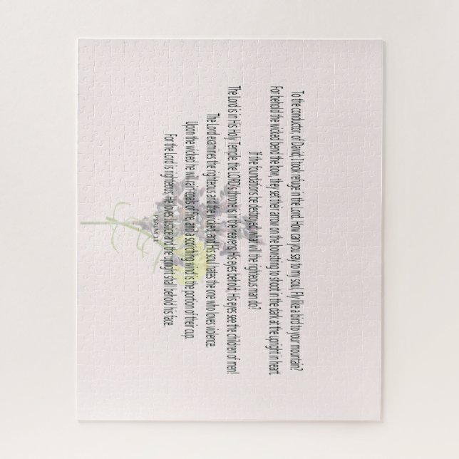 Psalm 11 Scripture Art - Divine Justice & Trust Jigsaw Puzzle (Vertical)