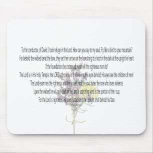 Psalm 11 Scripture Art - Divine Justice & Trust Mouse Mat