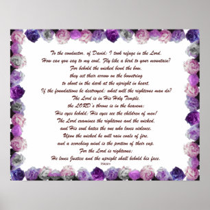 Psalm 11 Scripture Art - Divine Justice & Trust Poster