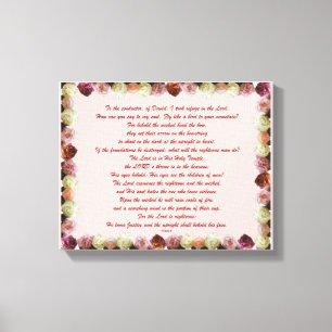 Psalm 11, Scripture, Bible Verse, Canvas Print