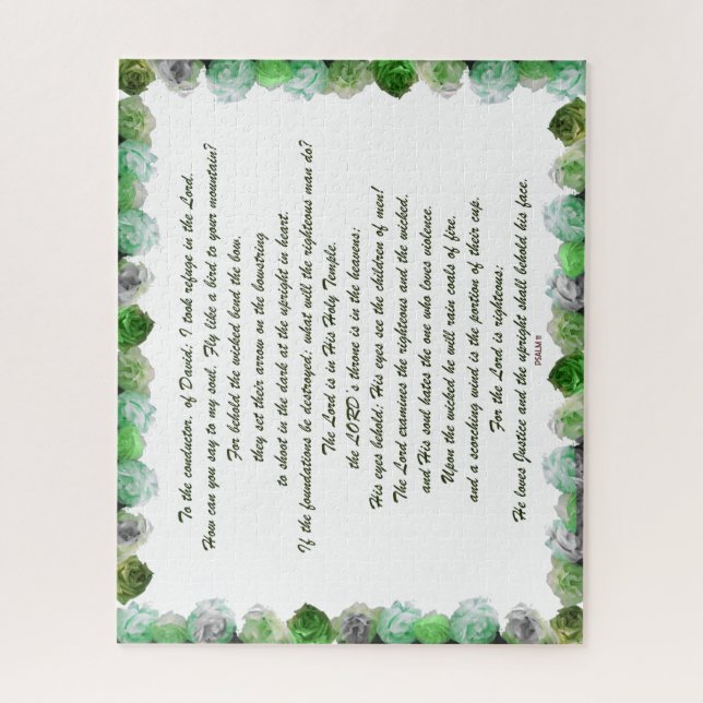 Psalm 11 Scripture Design for Verse Art Jigsaw Puzzle (Vertical)