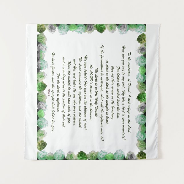 Psalm 11 Scripture Design for Verse Art Tapestry (Front (Horizontal))