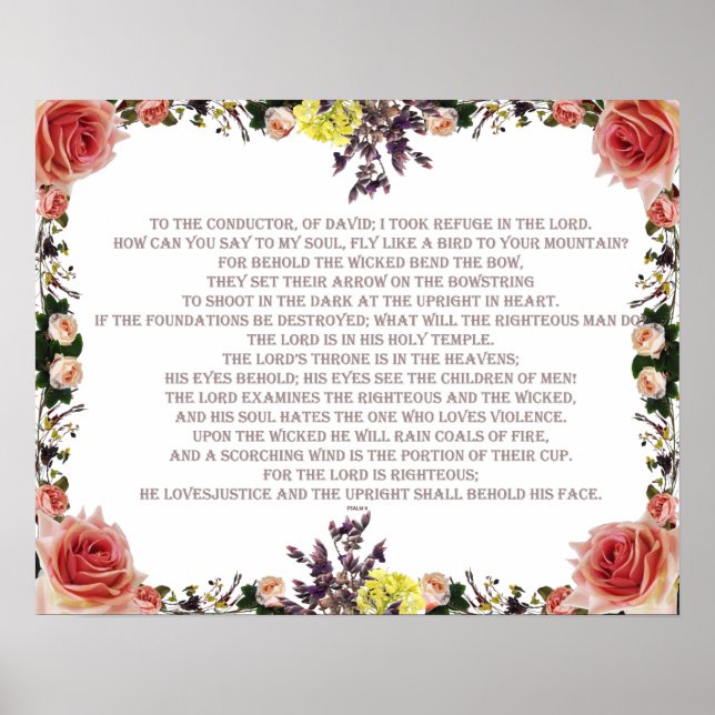 Psalm 11, The Lord Loved Justice, Poster (Front)