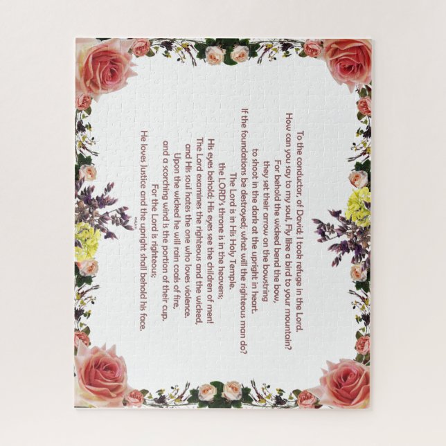 Psalm 11, To the conductor, of David; Jigsaw Puzzle (Vertical)