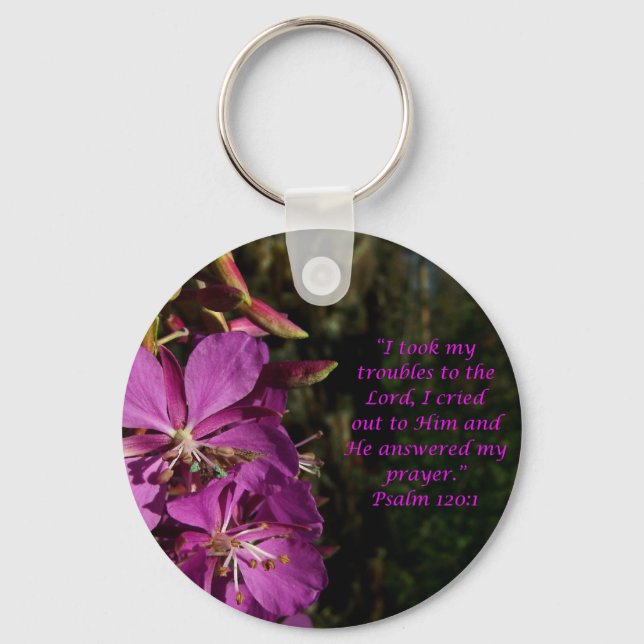 Psalm 120:1 Encouraging Bible Verse Key Chain (Front)