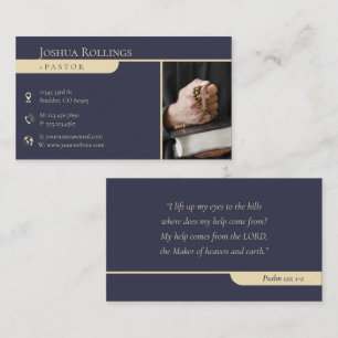 Psalm 121; 1-2 Christian Inspirational Business Card