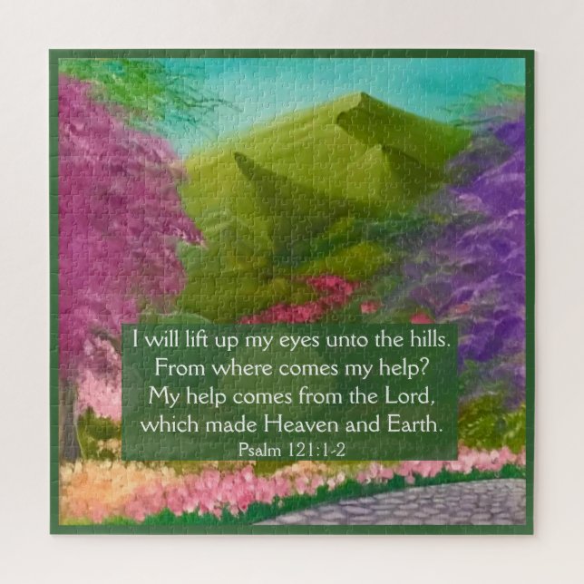 Psalm 121:1-2 jigsaw puzzle (Vertical)