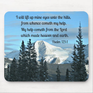 Psalm 121:1 I will lift up mine eyes... Mouse Mat