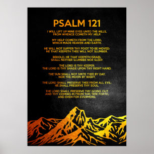 Psalm 121 Bible Verse Poster
