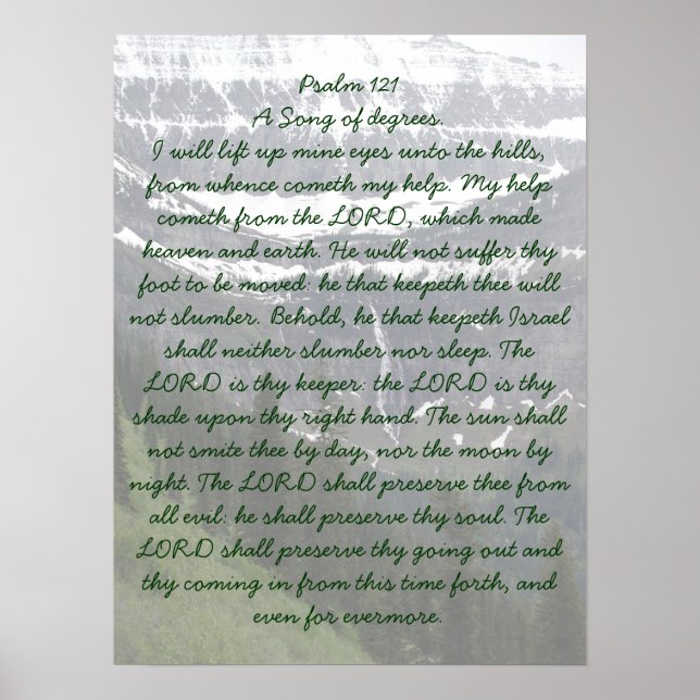 Psalm 121 Birdwoman Falls GNP Poster (Front)